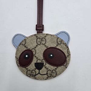 # 125 - Gucci Panda-Shaped Bag Charm for Women, 821811, GG Canvas,